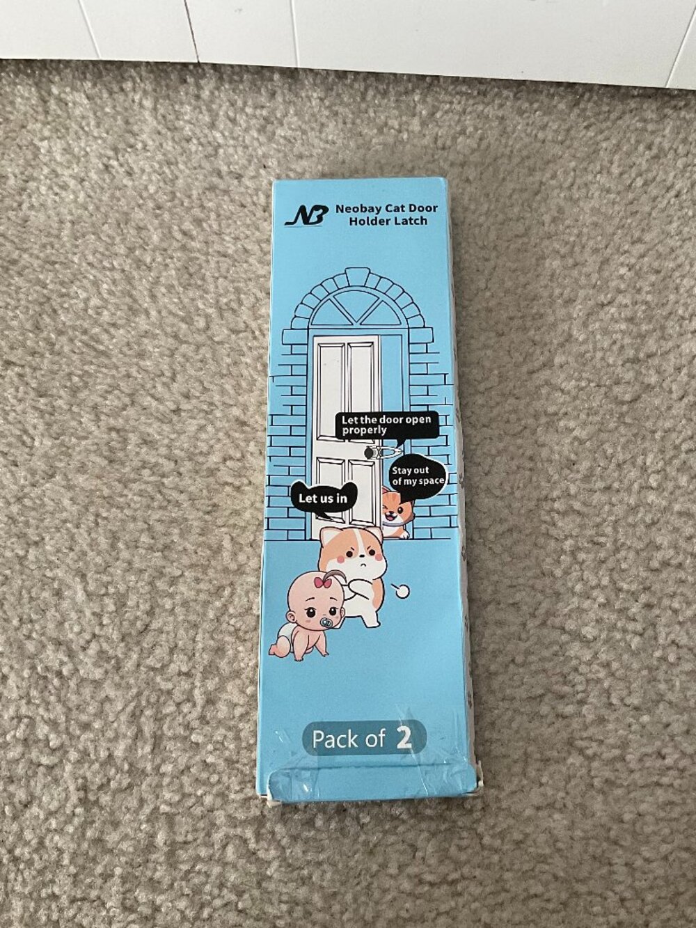 Cat Door Latch - Blue